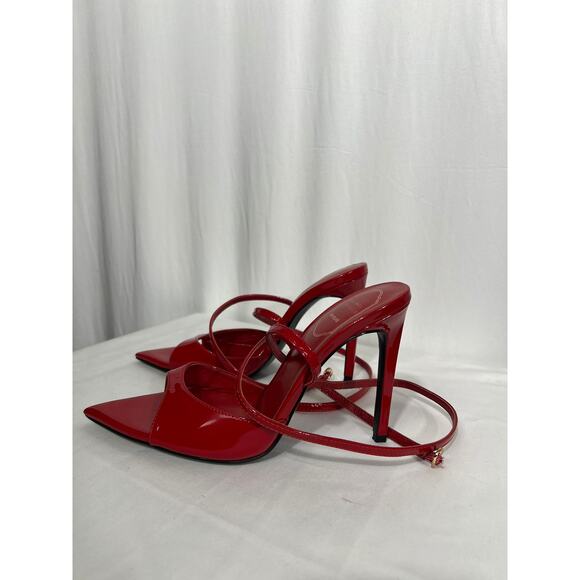 Michael Costello 'Tanya' Strappy Red Heels Size 8 - Picture 4 of 5